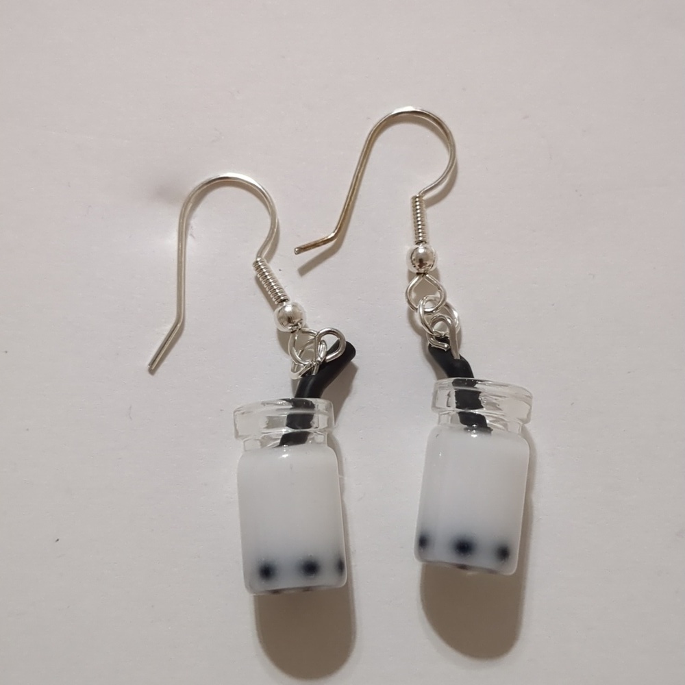 Boba  Fruit Tea Drop Earrings 2 lot - Picture 2 of 6